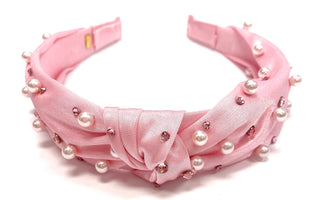Bari Lynn Satin Twist Knot Headband with Pearls and Crystals, Bari Lynn, Bari Lynn, Bari Lynn Accessories, Bari Lynn Headband, Bari Lynn Headbands, Bari Lynn Satin, Bari Lynn Satin Twist Knot