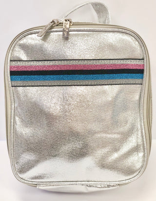 Bari Lynn Silver with Taping Lunch Box, Bari Lynn, Back to School, Bari Lynn, Bari Lynn Bag, Bari Lynn Lunch Box, Bari Lynn Silver Lunch Box, Bari Lynn Silver with Taping Lunch Box, Glitter S