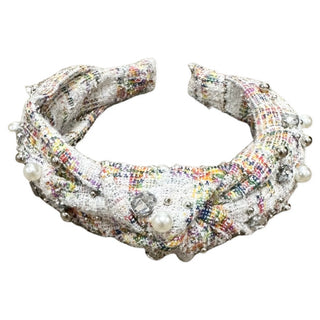 Bari Lynn Tweed Jewel Knot Headband - Rainbow, Bari Lynn, Bari Lynn, Bari Lynn Headband, Bari Lynn Headbands, Bari Lynn Pearl Headband, Bari Lynn Rainbow, Bari Lynn Rainbow Pearl, Bari Lynn T