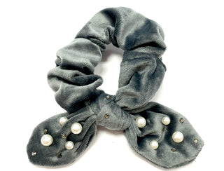 Bari Lynn Velvet Scrunchie with Pearls & Swarovski Crystals, Bari Lynn, Bari Lynn, Bari Lynn Hair Accessory, Bari Lynn Scrunchee, Bari Lynn Scrunchie, Bari Lynn Velour, Bari Lynn Velour Scrun