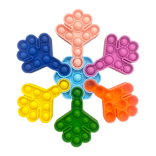 Snowflake Pop It Fidget Toy / Puzzle / Game - Primary, Bari Lynn, All Things Holiday, Bari Lynn, Bari Lynn Pop It, cf-type-bracelet, cf-vendor-bari-lynn, Christmas, Christmas Pop It, Christma