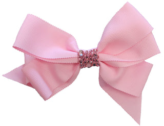 XLarge Grosgrain Hair Bow w/Swarovski Crystals on Clippie, Bari Lynn, Alligator Clip, Alligator Clip Hair Bow, cf-type-hair-bow, cf-vendor-bari-lynn, Grosgrain, Hair Bow, Hair Bow on Clippie,