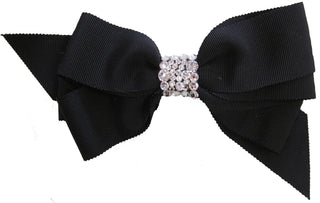 XLarge Grosgrain Hair Bow w/Swarovski Crystals on Clippie, Bari Lynn, Alligator Clip, Alligator Clip Hair Bow, cf-type-hair-bow, cf-vendor-bari-lynn, Grosgrain, Hair Bow, Hair Bow on Clippie,