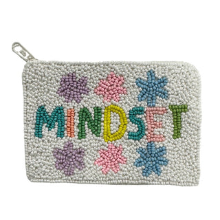 Beaded Mindset White Zipper Pouch, Basically Bows & Bowties, Beaded Coin Purse, Beaded Mindset Pink Zipper Pouch, cf-type-coin-purse, cf-vendor-basically-bows-&-bowties, EB Girls, Stocking St