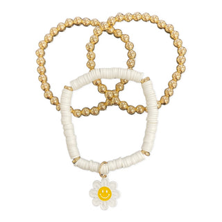 Daisy 3pc Bracelet Set, Basically Bows & Bowties, , Bracelets - Basically Bows & Bowties