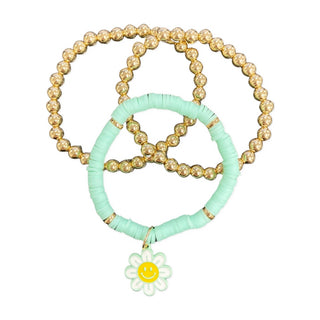 Daisy 3pc Bracelet Set, Basically Bows & Bowties, , Bracelets - Basically Bows & Bowties