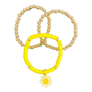 Daisy 3pc Bracelet Set, Basically Bows & Bowties, , Bracelets - Basically Bows & Bowties