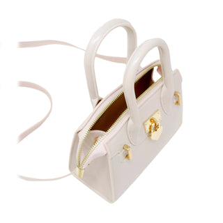 Zomi Gems Jelly Heart Locket Satchel Bag - Cream, Zomi Gems, CM22, Handbag, Purse, Tiny Treats, Zomi Gems, Zomi Gems  Cream, Zomi Gems Handbag, Zomi Gems Jelly Heart Locket Satchel Bag, Zomi 
