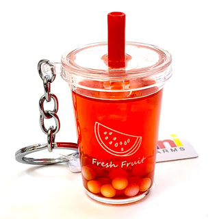 bcmini Fruit Boba Tea Charm Keyring, BCMINI, bcmini, Boba Tea, Cat, cf-type-keychain, cf-vendor-bcmini, Keychain, Stocking Stuffer, Stocking Stuffers, Keychain - Basically Bows & Bowties