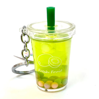 bcmini Fruit Boba Tea Charm Keyring, BCMINI, bcmini, Boba Tea, Cat, cf-type-keychain, cf-vendor-bcmini, Keychain, Stocking Stuffer, Stocking Stuffers, Keychain - Basically Bows & Bowties