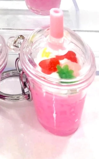 bcmini Fruit Top Boba 3D Charm Keyring, BCMINI, bcmini, Boba Tea, cf-type-keychain, cf-vendor-bcmini, Fruit Boba, Keychain, Stocking Stuffer, Stocking Stuffers, Keychain - Basically Bows & Bo