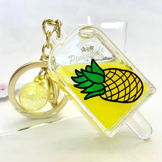 BCMINI ice pop fruits charm keychain featuring colorful fruit designs on a metal keyring.