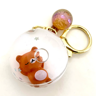 bcmini Sleeping Animal Ball Charm Keyring, BCMINI, bcmini, Bear, cf-type-keychain, cf-vendor-bcmini, Keychain, Stocking Stuffer, Stocking Stuffers, Keychain - Basically Bows & Bowties