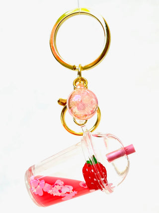 bcmini Strawberry Floaty Charm Keyring, BCMINI, bcmini, Keychain, Stocking Stuffer, Stocking Stuffers, Strawberry Floaty, Keychain - Basically Bows & Bowties