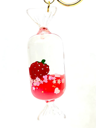 bcmini Strawberry Floaty Charm Keyring, BCMINI, bcmini, Keychain, Stocking Stuffer, Stocking Stuffers, Strawberry Floaty, Keychain - Basically Bows & Bowties