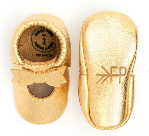 Freshly Picked Gold Bow Ballet Flat Soft Sole Mocc, Freshly Picked, Els PW 5060, Freshly Picked, Freshly Picked Bow, Freshly Picked Bow Flat, Freshly Picked Gold, Freshly Picked Gold Bow Ball