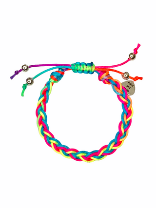 Friendship Bracelet - Bright Neon Braided, Bead Me Silly, Bead Me Silly, Bead Me Silly Braided Friendship Bracelet, Bead Me Silly Friendship Bracelet, Bracelet, Braided Friendship Bracelet, F