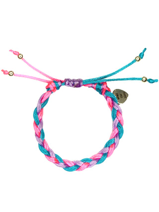 Friendship Bracelet - Pink / Blue / Purple Braided, Bead Me Silly, Bead Me Silly, Bead Me Silly Braided Friendship Bracelet, Bead Me Silly Friendship Bracelet, Bracelet, Braided Friendship Br