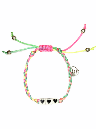 Friendship Bracelet - Triple Heart Pastel, Bead Me Silly, Bead Me Silly, Bead Me Silly Friendship Bracelet, Bead Me Silly Friendship Bracelet - Hearts, Bead Me Silly Friendship Bracelet - Hea