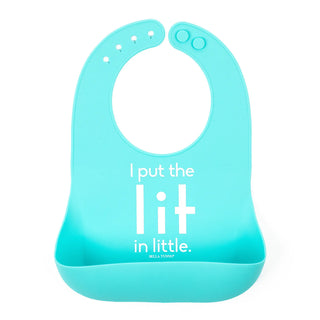 Bella Tunno Lit in Little Wonder bib, soft and colorful baby bib with playful design for feeding and drool protection.