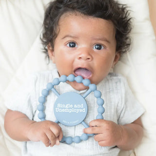Bella Tunno single and unemployed happy teether, soft silicone teether with colorful design for babies.