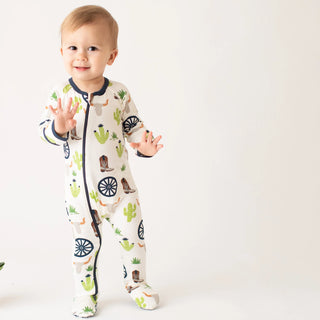 Bestaroo On the Range Footie, Bestaroo, Baby Shower, Baby Shower Gift, Besatroo Footie, Bestaroo, Bestaroo Boards & Buses Footie, Boy Baby Shower Gift, Cactus, Cactus Footie, CM22, Gift for B