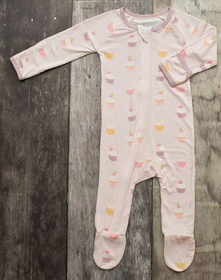 Bestaroo Pink Cupcakes Footie w/Zipper, Bestaroo, Besta  roo, Bestaroo, Bestaroo Footie, Bestaroo Footie with Zipper, Bestaroo Pajamas, Bestaroo Pink Cupcakes Footie, CM22, Cupcake, Cupcakes,
