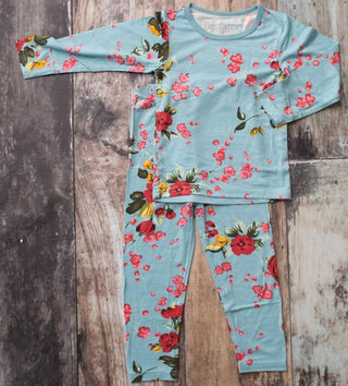 Bestaroo Teal Cherry Blossoms 2pc Pajama Set, Bestaroo, Bestaroo, Bestaroo 2pc Pajama Set, Bestaroo Cherry Blossom, Bestaroo Pajama Set, Bestaroo Pajamas, Bestaroo Teal Cherry Blossoms, Besta