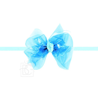 Large Waterproof Double Knot Hair Bow on Headband, Beyond Creations, Alligator Clip Hair Bow, Beyond Creations, Bow, cf-size-apple-green, cf-size-aqua, cf-size-aquamarine, cf-size-black, cf-s