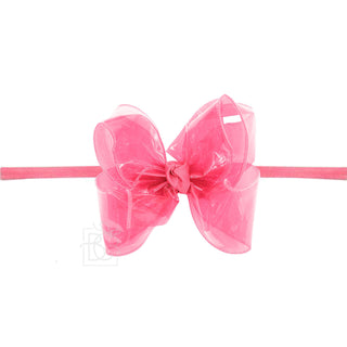 Large Waterproof Double Knot Hair Bow on Headband, Beyond Creations, Alligator Clip Hair Bow, Beyond Creations, Bow, cf-size-apple-green, cf-size-aqua, cf-size-aquamarine, cf-size-black, cf-s