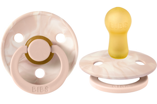 BIBS Pacifier 2 Pack - Blush / Ivory Tie Dye, BIBS, BIBS, BIBS Blush / Ivory Tie Dye, BIBS BPA-Free Natural Rubber Baby Pacifier, Bibs Classic Pacifier, BIBS Pacifier, BIBS Pacifiers, Bibs St