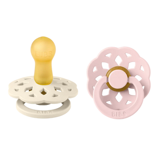 BIBS Pacifier Boheme Latex 2 Pack - Ivory / Blossom, BIBS, BIBS, BIBS Boheme, BIBS BPA-Free Natural Rubber Baby Pacifier, Bibs Classic Pacifier, BIBS Pacifier, BIBS Pacifier Boheme, BIBS Paci