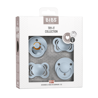 BIBS Try-It Collection - Baby Blue, BIBS, Bibs, BIBS Baby Blue, BIBS BPA-Free Natural Rubber Baby Pacifier, BIBS Pacifier, BIBS Pacifiers, Bibs Supreme, BIBS Supreme Pacifier, BIBS Supreme Si