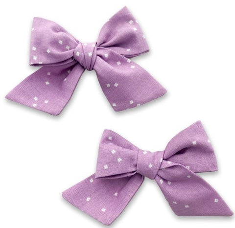 Baby Bling Big Cotton Bow Clip Set - Wisteria Dot, Baby Bling, Baby Baby Bling Headbands, Baby Bling, Baby Bling Big Cotton Bow Clip Set - Wisteria Dot, Baby Bling Clip 2 Pack, Baby Bling Cli