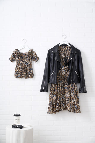 Le La Lo Long Sleeve Floral Print Romper - Mini (Baby), LE LA LO, cf-size-6-12-months, cf-type-shirts-&-tops, cf-vendor-le-la-lo, LE LA LO, Long Sleeve Floral Print Romper, Matching Mommy and