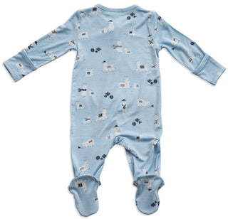 Angel Dear Blue Llama Bamboo Zipper Footie, Angel Dear, angel Dear, Angel Dear Blue Llama, Angel Dear Blue Llama Bamboo Zipper Footie, Angel dear Footie, Angel Dear Llama, Angel Dear Zipper F