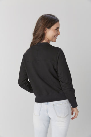 Le La Lo Boy Mama Chenille Sweatshirt - Black, LE LA LO, Boy Mama, Boy Mom Chenille Sweatshirt, cf-size-2xl, cf-size-large, cf-size-medium, cf-size-small, cf-size-xlarge, cf-type-shirts-&-top