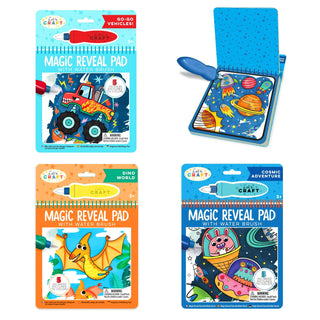 Let's Craft Magic Reveal Pad - Space, Dinos, Vehicles, Bright Stripes, Bright Stripes Let's Craft Magic Reveal Pad, Let's Craft Magic Reveal Pad, Stocking Stuffer, Stocking Stuffers, Activity