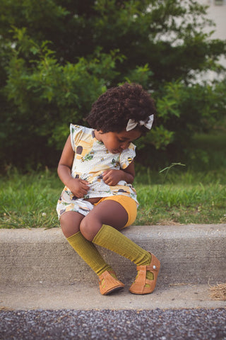 Little Stocking Co Knee High Socks - Bright Olive, Little Stocking Co, Cable Knit Knee High, Cable Knit Knee High Socks, cf-size-0-6-months, cf-size-6-18-months, cf-size-7-10y, cf-type-knee-h