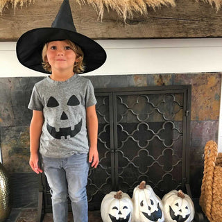 Brokedown Clothing Kid's Jack O Lantern Tee - Grey, Brokedown Clothing, Boo Basket, Brokedown, Brokedown Clothing, Brokedown Clothing Halloween, Brokedown Clothing Jack O Lantern Tee, Brokedo