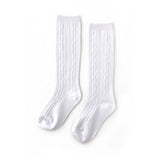 Little Stocking Co Knee High Socks - White, Little Stocking Co, Cable Knit Knee High, Cable Knit Knee High Socks, cf-size-4-6y, cf-size-6-18-months, cf-type-knee-high-socks, cf-vendor-little-
