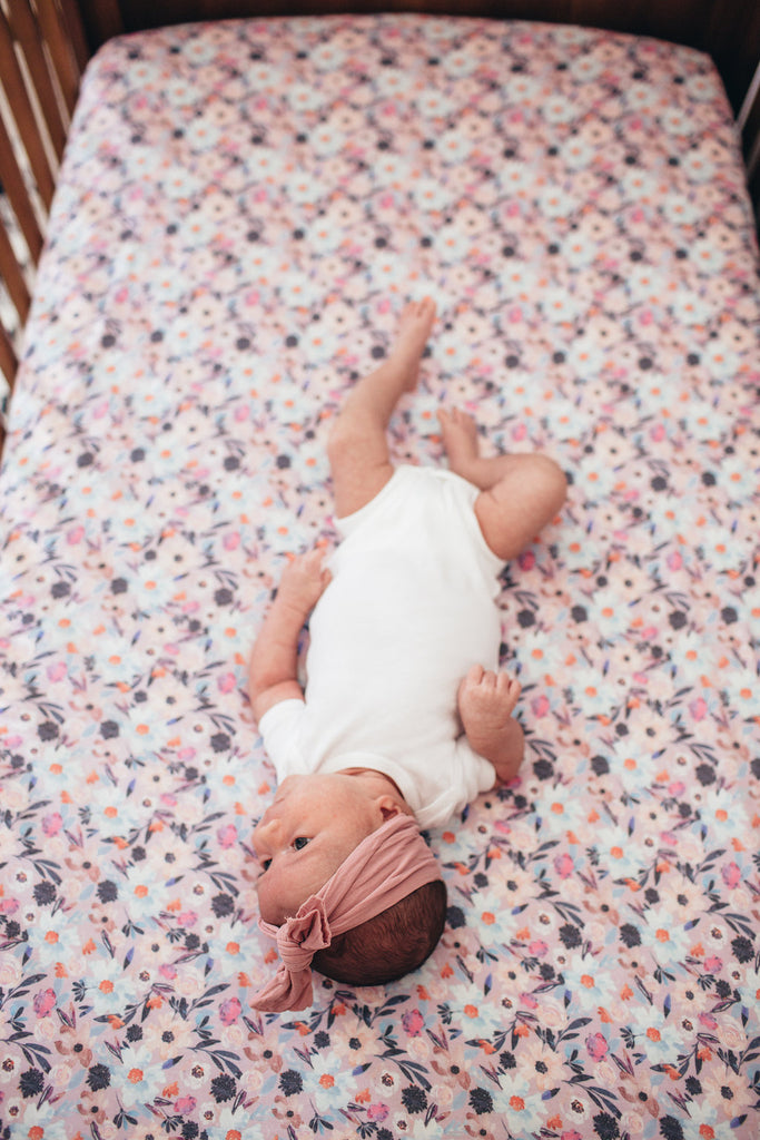 Copper Pearl Fitted Crib Sheet Basically Bows & Bowties