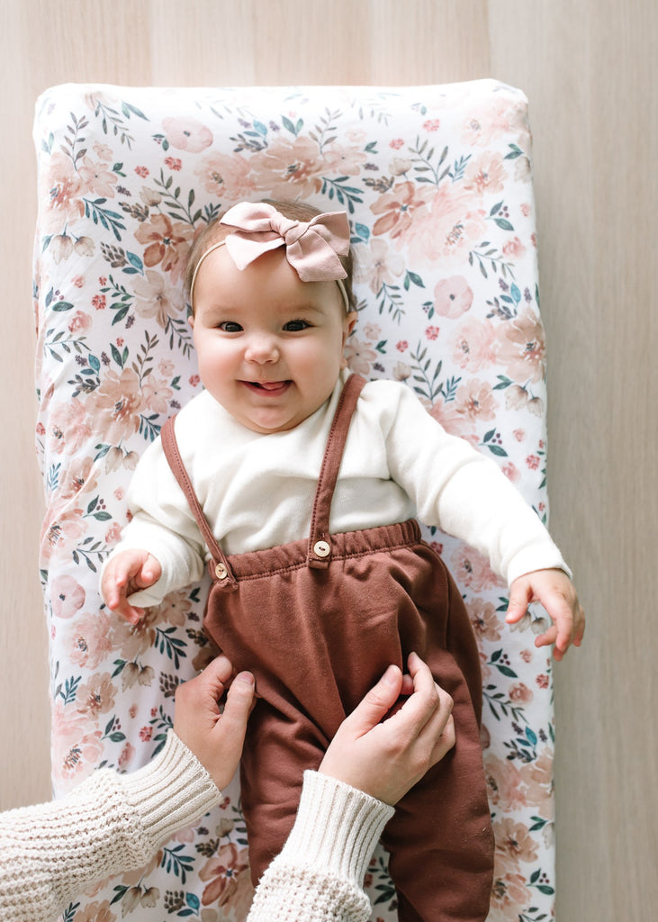 Copper Pearl Autumn Diaper Changing Pad Cover Basically Bows & Bowties