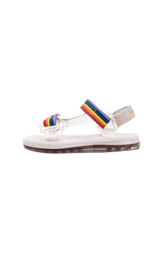 Mini Melissa Papete + Rider BB - Beige / Beige / Rainbow, Grendene, cf-size-10, cf-size-8, cf-size-9, cf-type-shoes, cf-vendor-grendene, Grendene, Grendene Mini Melissa, Grendene Mini Melissa