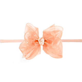 Large Waterproof Double Knot Hair Bow on Headband, Beyond Creations, Alligator Clip Hair Bow, Beyond Creations, Bow, cf-size-apple-green, cf-size-aqua, cf-size-aquamarine, cf-size-black, cf-s