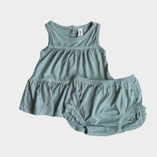 Babysprouts Double Peplum Tank & Bloomer Set in Teal Green, Babysprouts, 2pc Outfit, Baby Sprouts, Babysprouts, Babysprouts Double Peplum Tank & Bloomer Set, Double Peplum Tank & Bloomer Set,