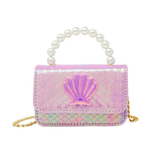 Zomi Gems Shiny Seashell Pearl Handle Handbag - Pink, Zomi Gems, Bow Handbag, Handbag, Mermaid, Mermaid Handbag, Mermaids, Purse, Tiny Treats, Zomi Gems, Zomi Gems Handbag, Zomi Gems Purse, Z