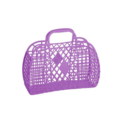Sun Jellies Small Retro Basket - Purple, Sun Jellies, cf-type-bag, cf-vendor-sun-jellies, Jelly Bag, Purple, Sun Jellies, Sun Jellies Bag, Sun Jellies Retro Basket, Sun Jellies Small Retro Ba