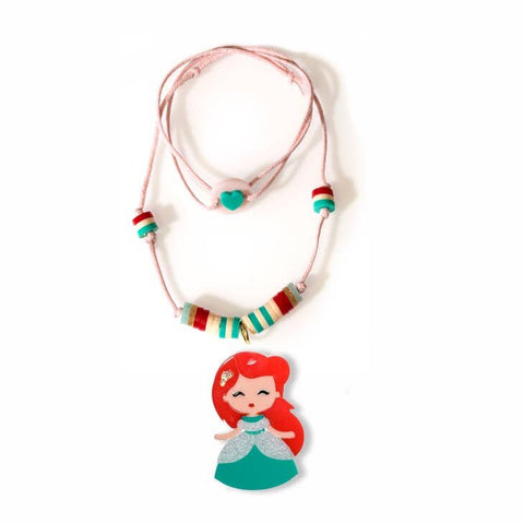 Lilies & Roses Cute Doll Necklace - Sea Princess, Lilies & Roses, cf-type-necklaces, cf-vendor-lilies-&-roses, Cute Doll Necklace, Easter Basket Ideas, EB Girls, Lilies & Roses, Lilies & Rose