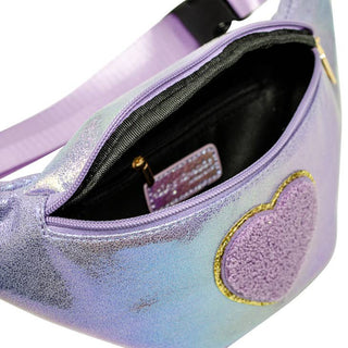 Zomi Gems Shiny Heart Patch Sling Bag - Purple, Zomi Gems, Handbag, Purse, Tiny Treats, Zomi Gems, Zomi Gems Handbag, Zomi Gems Purse, Zomi Gems Shiny Heart Patch Sling Bag - Purple, Handbags